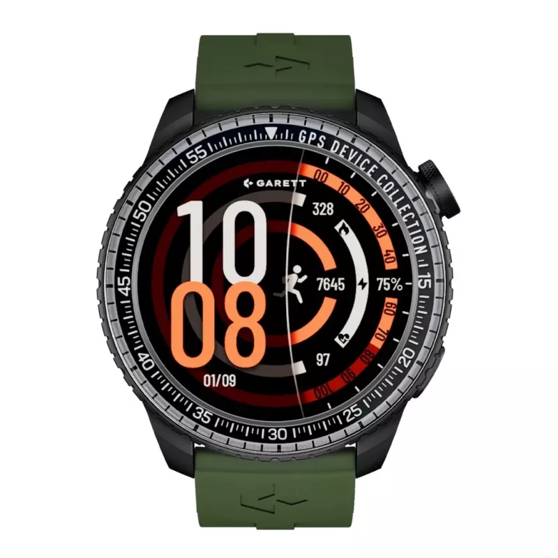 Išmanusis laikrodis Garett Compass GPS juodas — Garett Compass GPS išmanusis laikrodis, juodas