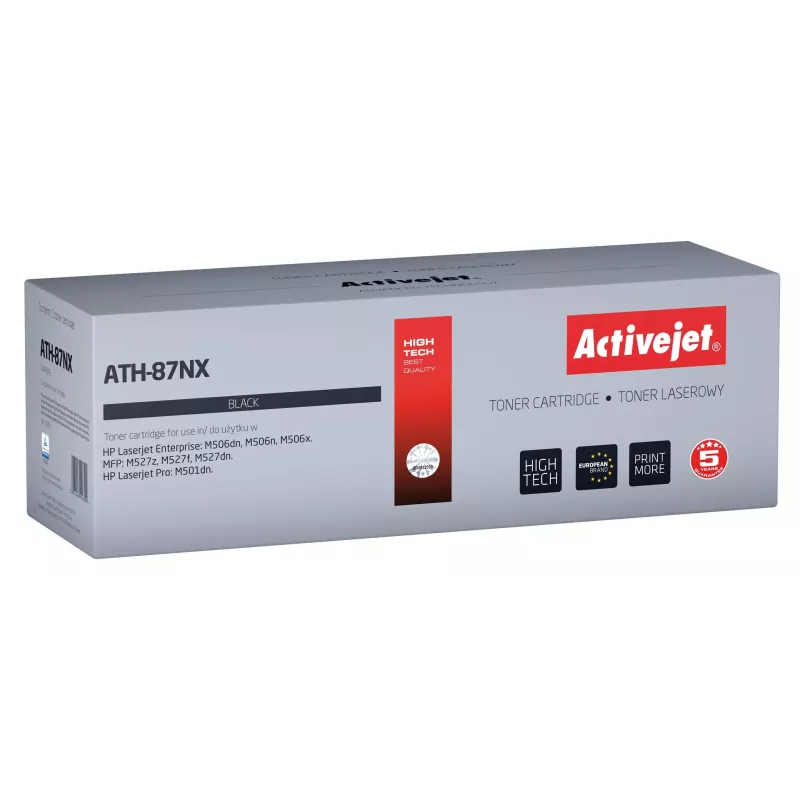 Activejet ATH-87NX tonerio kasetė (HP 87X CF287X pakaitalas; Supreme; 18000 puslapių; juoda)