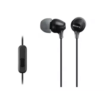 Sony MDR-EX15AP, laidinis, 8 - 22000 Hz, skambučiai/muzika, 3 g, ausinės, juodos