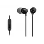Sony MDR-EX15AP, laidinis, 8 - 22000 Hz, skambučiai/muzika, 3 g, ausinės, juodos
