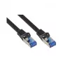 Good Connections Cat.6A komutacinis kabelis SmartFLEX HF juodas 0,25m