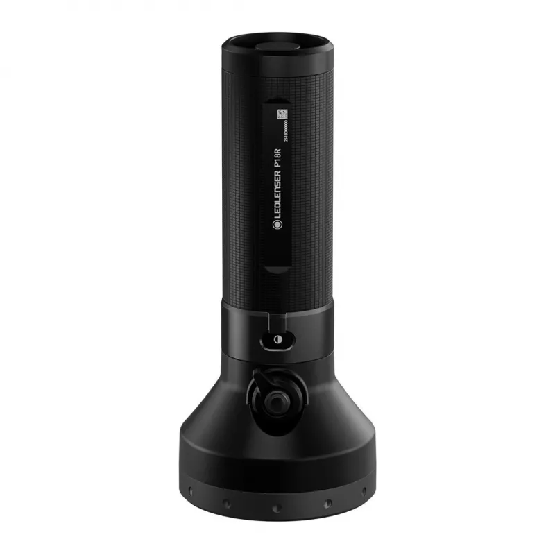 Rankinis žibintuvėlis Ledlenser P18R juodas, įkraunamas 1000 lm, IP68, 600 m spindulys, 18650 baterija