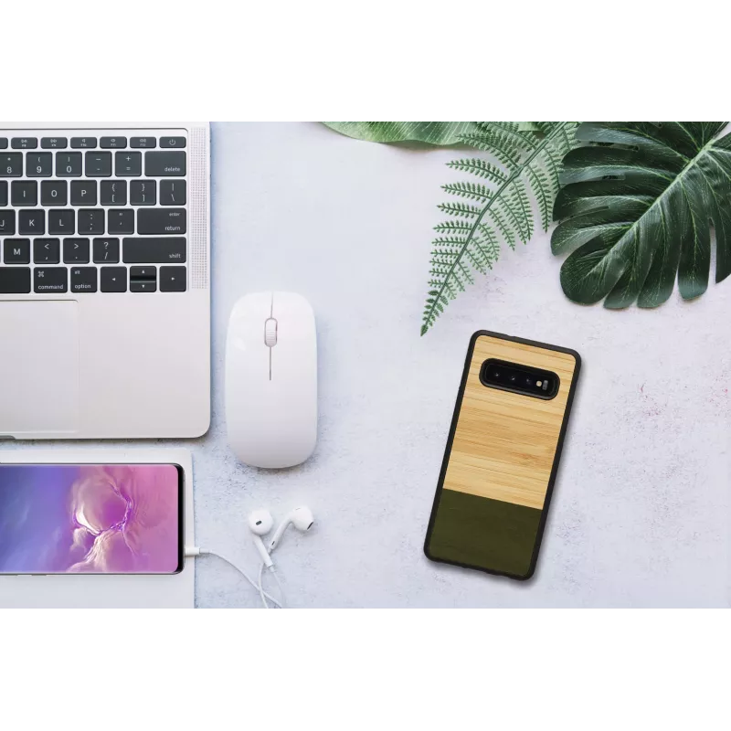 Smartphone dėklas man and wood, skirtas Galaxy S10 — bambuko miškas juodas