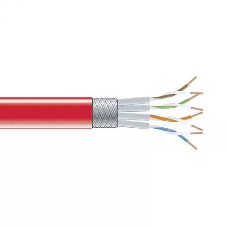 Tinklo kabelis Juoda Box Cat6 raudonas 30 m S/FTP