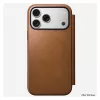 Mobiliojo telefono dėklas Nomad Modern Leather Folio, skirtas iPhone 17 Pro Max — ruda, tinka iki 17,5 cm (6,9 col.) ekranui, 4 kortelių kišenės