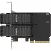 PCIe adapterio kortelė icybox MB312M4P-B — 2× M.2 NVMe į PCIe 4.0 x8 (bifurkacija)