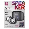 Staliniai 2.1 garsiakalbiai DEFENDER V13 — 11 W RMS (6 W palydovai, 5 W žemų dažnių garsiakalbis), maitinami per USB, 3,5 mm įvestis, juodi