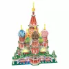 3D dėlionė CubicFun Šv. Bazilijaus katedra su LED apšvietimu, modelis 306-20519