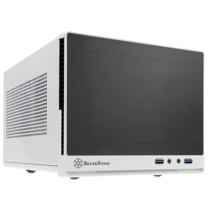 SilverStone SUGO SG13 - Desktop - Mini-DTX - be maitinimo šaltinio (AT / PS/2) - Juoda, balta - USB/Audio (SST-SG13WB-Q)
