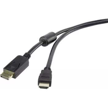 DisplayPort į HDMI kabelis Renkforce 5 m — skaitmeninis garso ir vaizdo ryšys