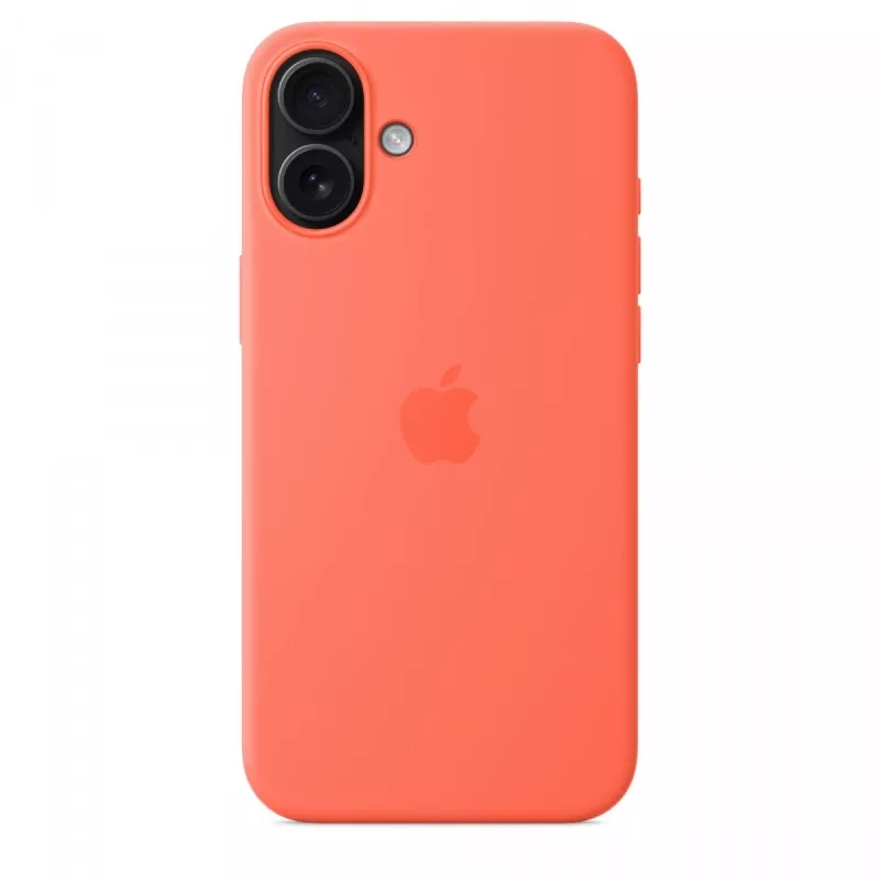 iPhone 16 Plus silikoninis dėklas su MagSafe - oranžinis
