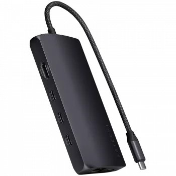 Satechi USB-C Multiport Adapter ST-P8KED — 6 prievadai, palaiko 8K raišką