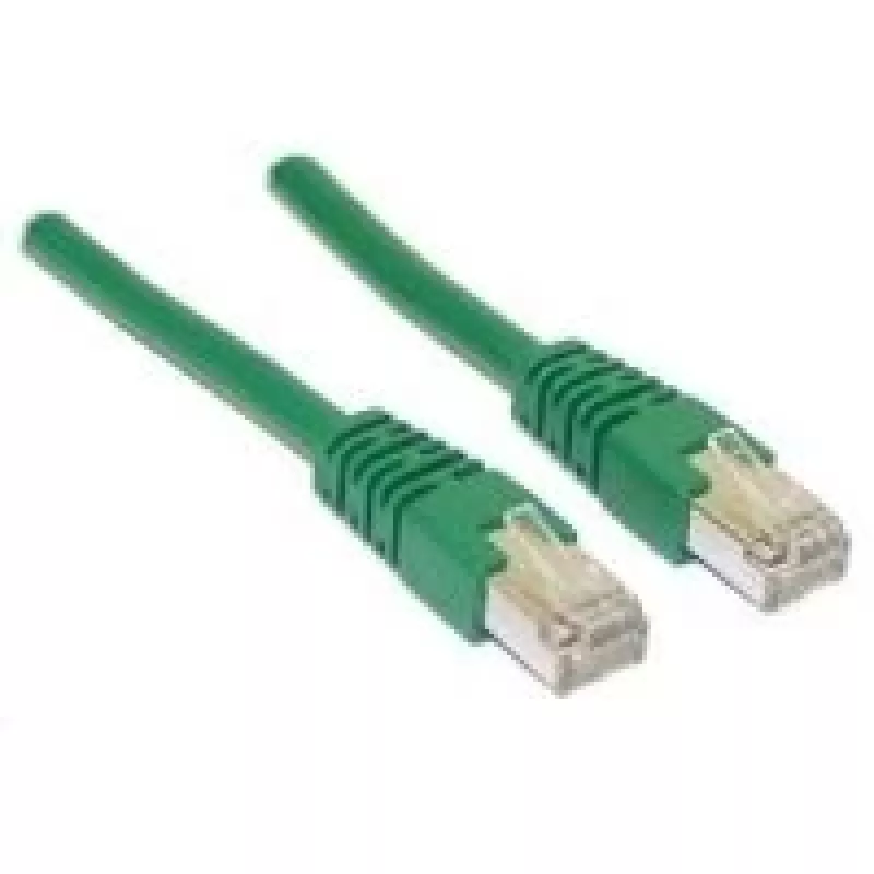 Wentronic Goobay CAT 5e komutacinis kabelis, SF/UTP, žalias, 0,5 m - CCA vario mišinys (68042)