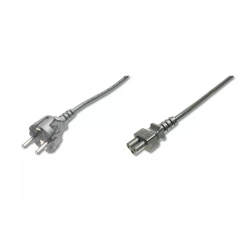 Assmann maitinimo laidas. Schuko - C5 tėvas/motina. 1,2 m. H05VV-F3G 0,75 mm². juoda (AK-440115-012-S)
