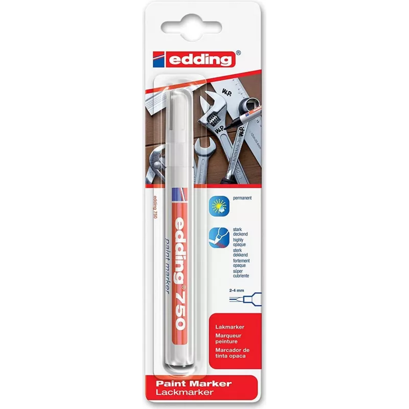 Markeris Edding 750 Baltas