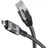 Techly ICOC U3C-RJ45-010 tinklo kabelis, sidabrinis, juodas, 1 m, Cat6, F/UTP (FTP)