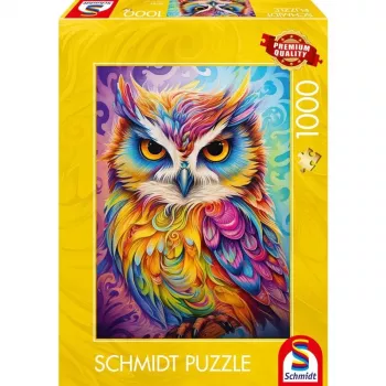 1000 dalių dėlionė Schmidt Spiele 59782 — Pelėda papūgos suknele, dėlionė, 1000 dalių