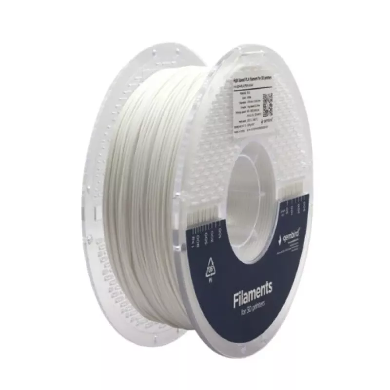 GEMBIRD 3D spausdinimo gija PLA 1,75 mm Balta 1 kg