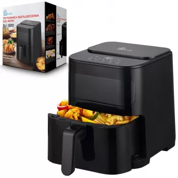 Extralink HOME AIR 5.2L EU SJ-520 gruzdintuvė Viena 1600 W Karšto oro gruzdintuvė Juoda