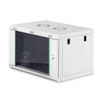 Prie sienos montuojama 19 colių stovo spinta DIGITUS Dynamic‑N DN-37100, 7U, 600x450 mm (PxG), IP20, šviesiai pilka, nesurinkta
