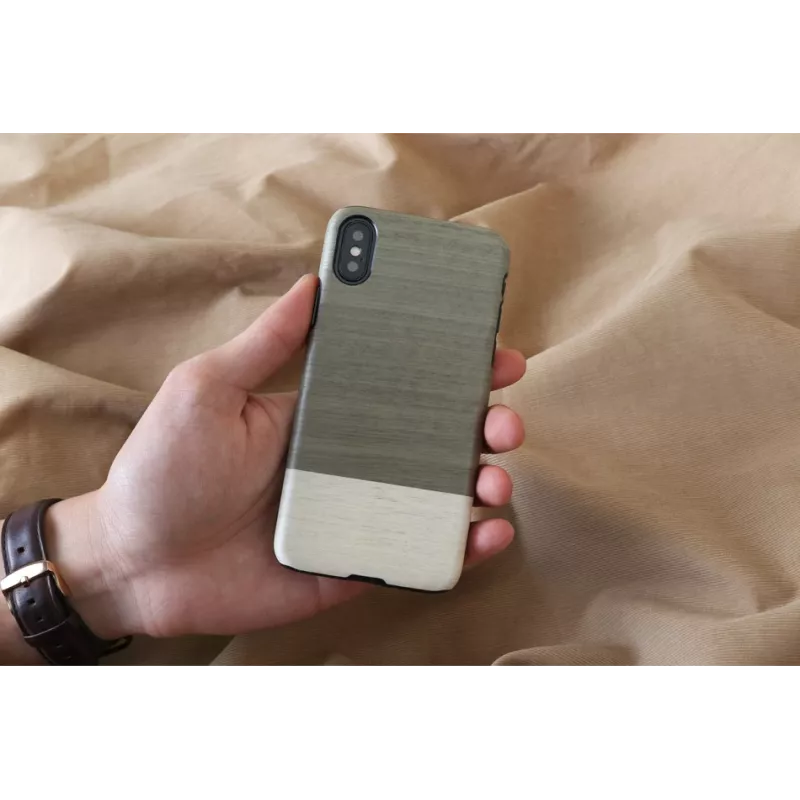 man and wood išmaniojo telefono dėklas iPhone X/XS — juodas, apsauginis kietas galinis dangtelis