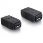 Adapter USB micro-A+B mot. į USB micro-A+B mot. DeLOCK 65034 Juoda