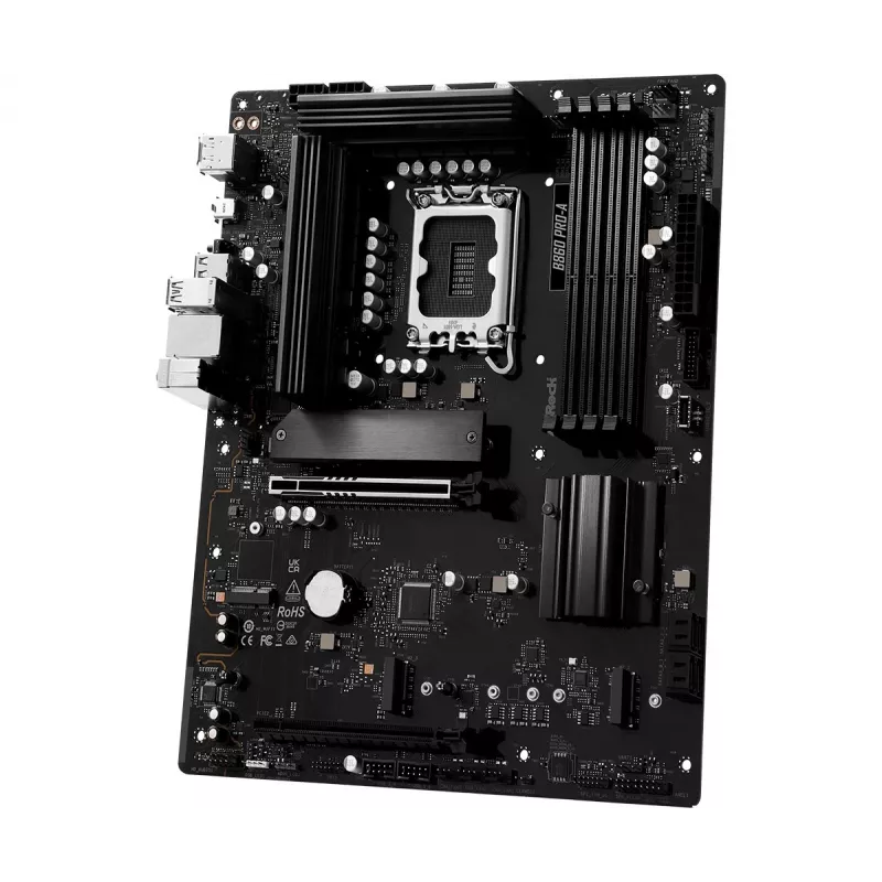 Pagrindinė plokštė ASRock B860 Pro-A — Intel B860 ATX, LGA 1851, DDR5, 4x DIMM, 256GB, 2.5Gb LAN, 1x M.2, 4x SATA III