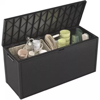Lauko sandėliavimo dėžė Keter 249722 270 L, atspari oro sąlygoms, grafito spalvos, stačiakampė 1180×440×580 mm