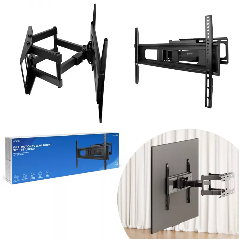 Savio UTV-04 TV laikiklis/stovas 2,18 m (86) Juoda