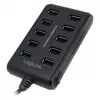 Logilink UA0125 USB šakotuvas 10 prievadų USB2.0 su maitinimo adapteriu 3,5 A | Logilink