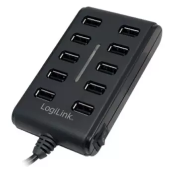Logilink UA0125 USB šakotuvas 10 prievadų USB2.0 su maitinimo adapteriu 3,5 A | Logilink