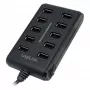 Logilink UA0125 USB šakotuvas 10 prievadų USB2.0 su maitinimo adapteriu 3,5 A | Logilink