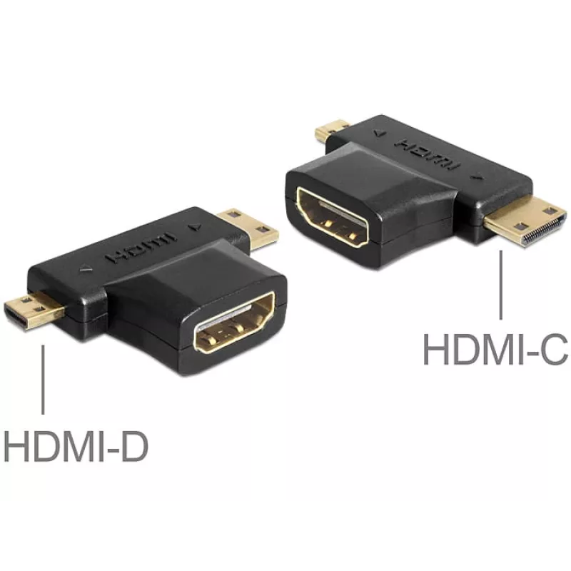 Adapterius HDMI-C HDMI-D HDMI-A DeLOCK 65446