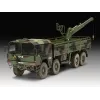 Plastikinis modelio rinkinys REVELL Man 10T Milgl 8x8 sunkvežimis masteliu 1/35