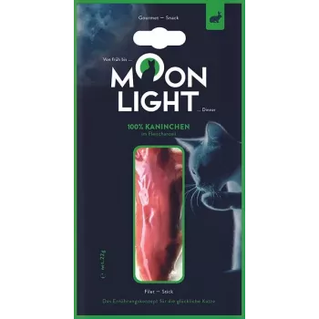 MOONLIGHT Dinner triušienos filė – drėgnas skanėstas katėms, 22 g pakelyje, suaugusioms katėms, triušienos skonis, 65% drėgmės, 24,3% baltymų