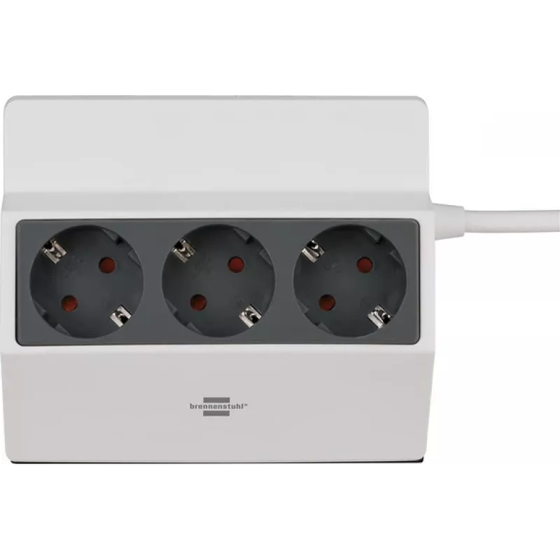 Brennenstuhl 1150070, 3 m, 3 kintamosios srovės išėjimai, vidaus, IP20, antracito, Balta, 16 A