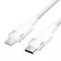 Laidas Lightning Vention LALWF — 1 m, Lightning į USB-C, baltas