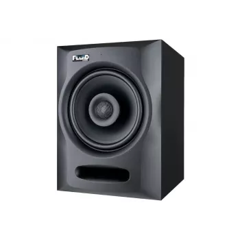 Aktyvusis studijinis monitorius FLUID AUDIO FX80 V2 — 80 W, 8 colių žemųjų dažnių garsiakalbis, 1,2 colio aukštųjų dažnių garsiakalbis, 114 dB SPL, XLR/RCA įvestys, juodas