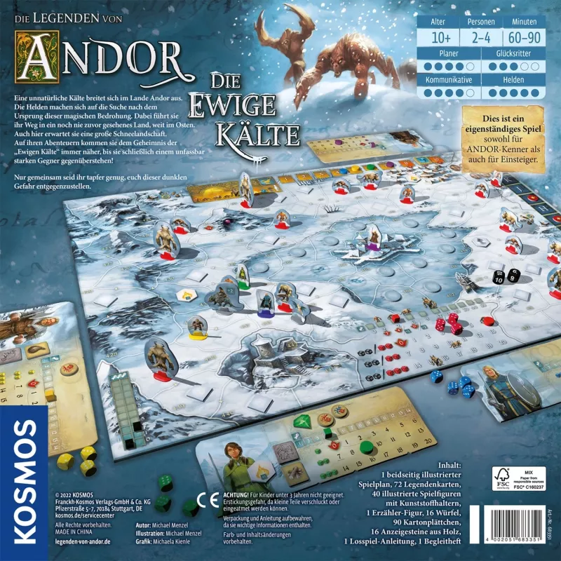 Die Legenden of Andor - The Eternal Cold, stalo žaidimas