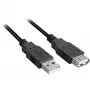 USB 2.0 ilginimo laidas, USB-A kištukas > USB-A lizdas (juodas, 3,0 metro, dvigubai ekranuotas)