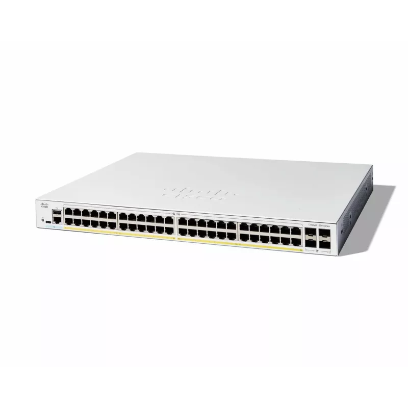 Valdomas komutatorius Cisco Catalyst 1300-48P-4G 48 prievadų GE PoE 4x1GE SFP