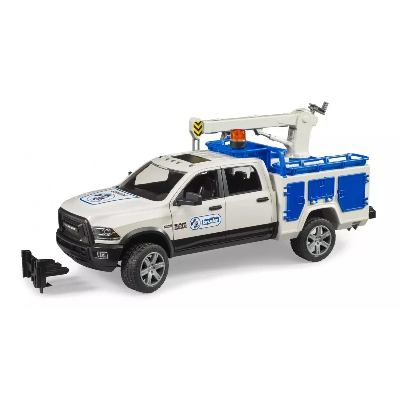 Automobilis Dodge RAM 2500 su besisukančiu švyturėliu Gaidys BRUDER 02509