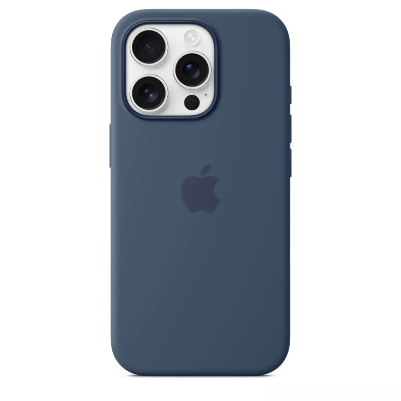 Silikoninis dėklas su MagSafe, skirtas iPhone 16 Pro – Džinsinis