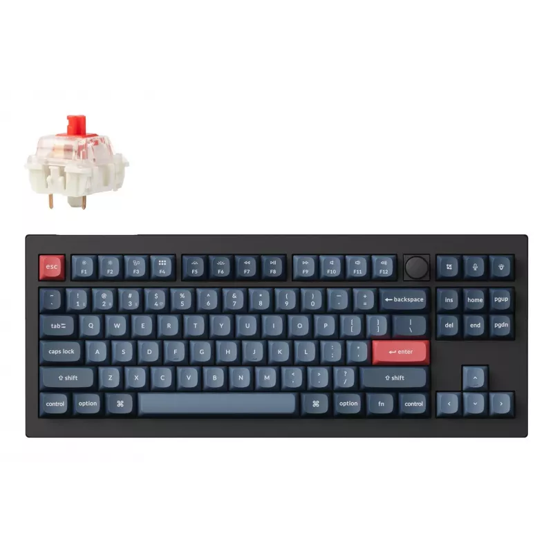 Keychron V3 Max klaviatūra universali RF belaidė Bluetooth juoda pilka Tenkeyless
