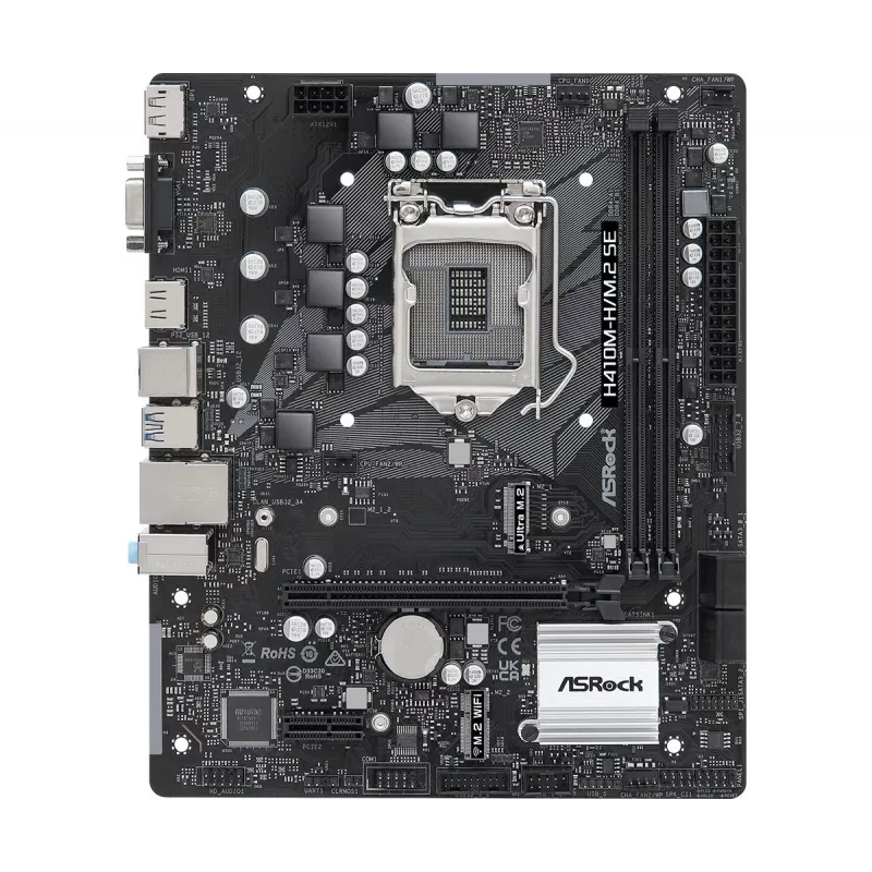 Pagrindinė plokštė ASRock H410M-H/M.2 SE Intel H370 LGA 1200 micro ATX
