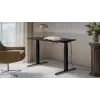Stalas cama meble MOON elektrinis reguliuojamo aukščio tiesus stalas 1210×670 mm juodas