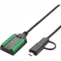 Serijinės jungties adapterio kabelis Exsys EX-13003 USB į 1S RS-232/422/485/TTL, FTDI mikroschemų rinkinys, 1,0 m