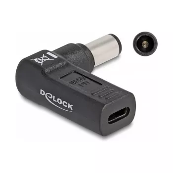 DeLOCK adapteris USB Type-C lizdas į Dell 7,4 x 5,0 mm kištukas 90° kampu