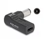 DeLOCK adapteris USB Type-C lizdas į Dell 7,4 x 5,0 mm kištukas 90° kampu