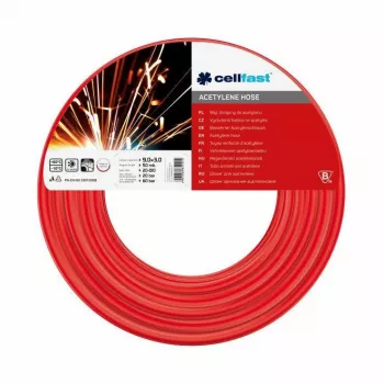 Acetileno žarna Cellfast 9×3 mm, 50 m — suvirinimo dujų žarna